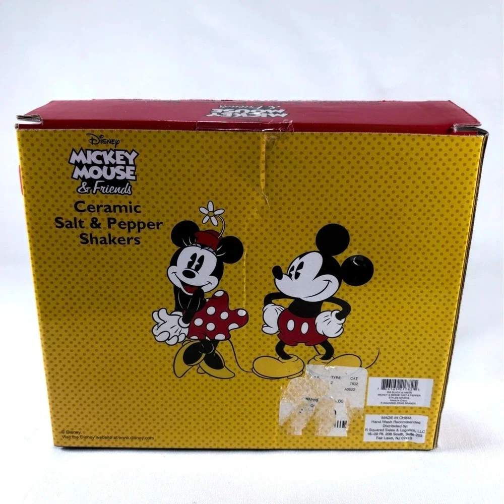 Disney Mickey Mouse & Friends Ceramic Salt & Pepper Shakers Mickey and Minnie Mo